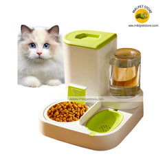Pet Food & Water Bowls,Automatic Dog Food Dispenser 2 in 1 Water Bowl | Automatic Cat Water Dispenser for Dogs