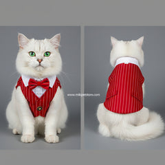 Formal Suit Clothes with Bow Tie For Cat and Puppy Outfits