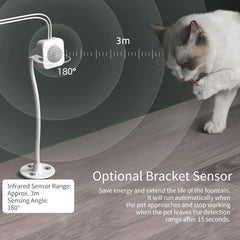 Smart Sensor Automatic Cat Water Fountain Transparent Pet Dispenser