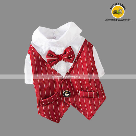 Formal Suit Clothes with Bow Tie For Cat and Puppy Outfits
