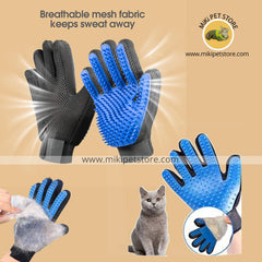 Five Finger Pet Deshedding Gloves Silicone Pet Bath Gloves (1 piece)