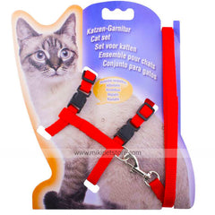 Adjustable Nylon Cat Harness & Leash Set – Secure & Comfortable pet Collar Belt