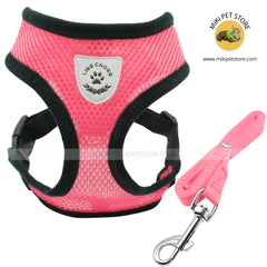 Breathable Mesh Cat & Small Dog Harness with Leash – Reflective & Adjustable for Kittens, Puppies, and Small Breeds