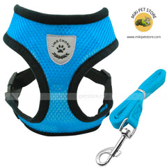 Breathable Mesh Cat & Small Dog Harness with Leash – Reflective & Adjustable for Kittens, Puppies, and Small Breeds