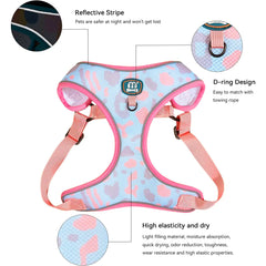 Escape Proof Cat Harness and Leash Set Adjustable Air Mesh Vest