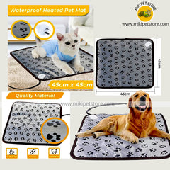Electric Heated Pet Mat – Adjustable Temperature Waterproof Pad with Bite-Resistant Cable for Cats & Dogs