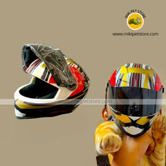 Pet Motorcycle Helmet – Outdoor Riding Hat for Cats, Puppies & Kittens