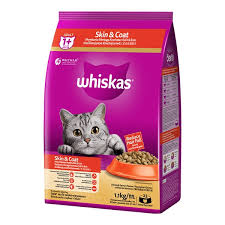 WHISKAS® Adult Skin & Coat Dry Cat Food – Healthy Skin & Shiny Coat Formula for Adult Cats