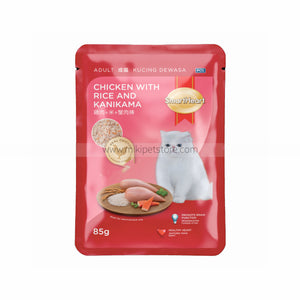 SmartHeart Cat Pouch Chicken with Rice and Kanikama 85g