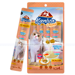 KANIVA Cat Food Creamy Tuna Topping Scallop Freeze Bits 15g x 4pcs