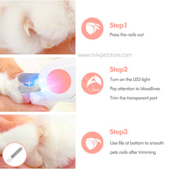LED Pet Nail Clippers – Safe and Precise Grooming Tool for Cats & Dogs