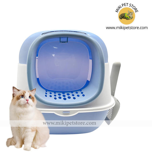 Foldable Covered Cat Litter Box with Scoop