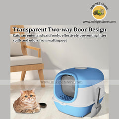 Foldable Covered Cat Litter Box with Scoop