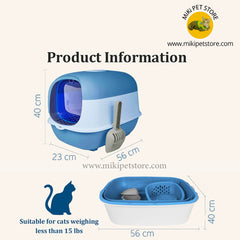 Foldable Covered Cat Litter Box with Scoop