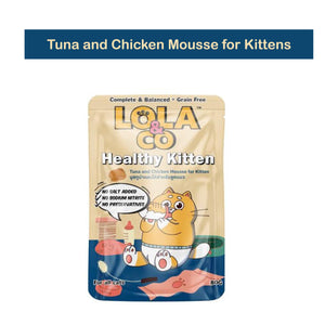 Lola & Co Healthy Kitten Tuna & Chicken Mousse Pouch 80g
