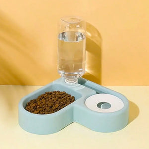 Automatic Drinking Love Pet Bowl Moisture-proof Cat Bowl Dog Basin Dual use Multi functional Drinking And Feeding