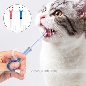 Pet Medicine Feeder Syringe Soft Silicone Tip Push Dispenser