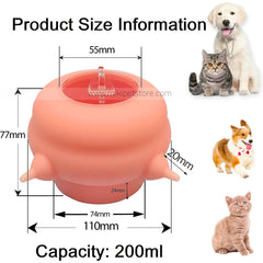 Food grade silicone kitten puppy milk nipple feeder pet kitty pacifier bowl feeder with 4 nipples