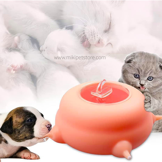 Food grade silicone kitten puppy milk nipple feeder pet kitty pacifier bowl feeder with 4 nipples