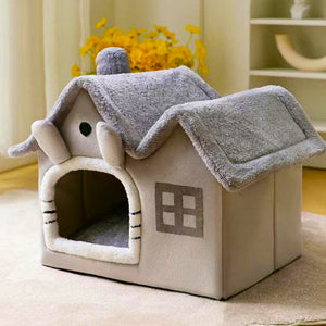 Winter Warm Teddy Dog & Cat House