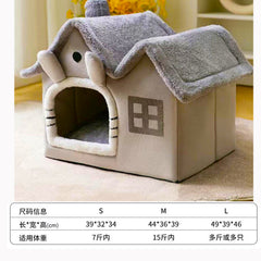 Winter Warm Teddy Dog & Cat House