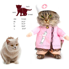 Cat Doctor Nurse Costume Pet Doctor Clothing