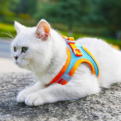 Breathable Reflective Cat Harness & Leash Set – Stylish Vest for Indoor Cats & Puppies