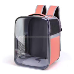 Transparent pet carrier backpack for cats and small dogs – breathable travel bag with mesh ventilation, perfect for pet owners in Bangladesh