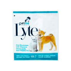 Petme Lyte Oral Electrolyte with Vitamins, Amino Acids and Prebiotic for Dogs and Cats 15g