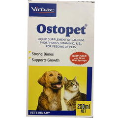 Virbac Ostopet Calcium Supplement Syrup for Dogs and Cats 250ml