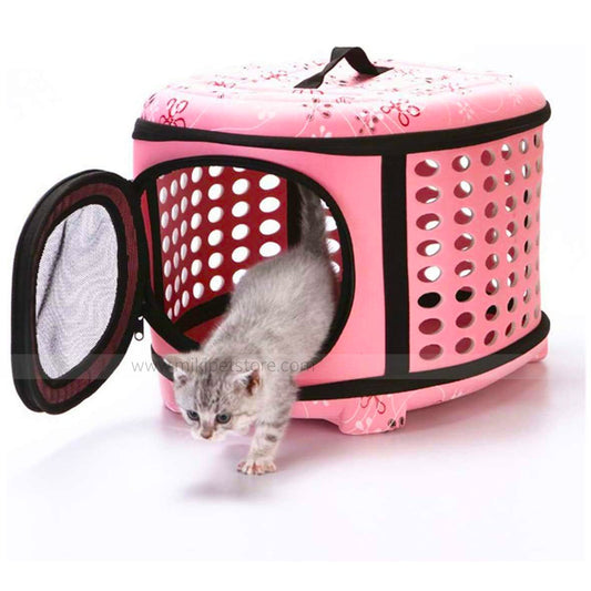Portable Folding Pet Carrier – Travel Tote for Dogs & Cats, Breathable and Compact
