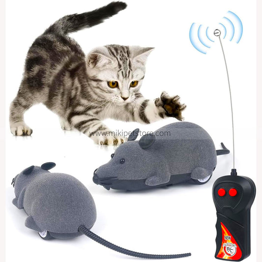 Remote Control Flocking Mouse Toy – Interactive Electronic Rat Toy for Cats & Dogs