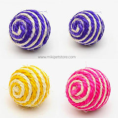 Natural Sisal Ball Chew Toy for Cats, Rabbits & Small Pets