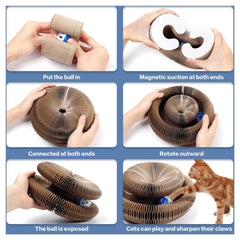 Magic Accordion Cat Scratching Board – Interactive Claw Grinder & Toy
