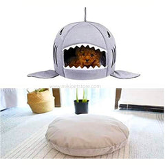 Shark Shape Cat and Puppy House and Bed