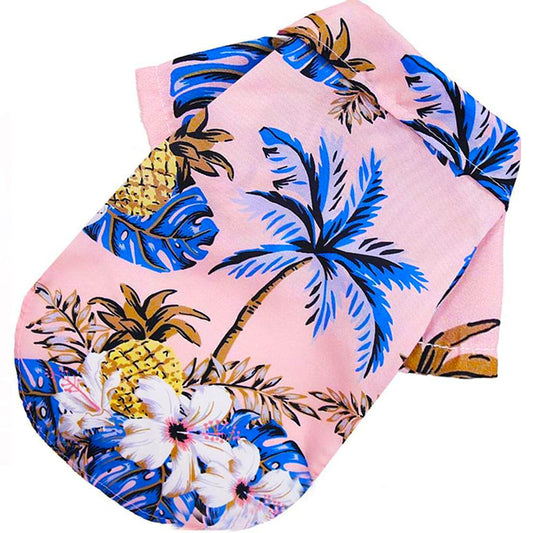 Hawaiian Style Pet Shirt – Summer Cotton Outfit for Cats & Dogs