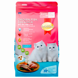 SmartHeart Cat Food Kitten Chicken Fish Egg and Milk