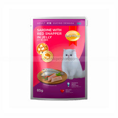 SmartHeart Cat Pouch – Sardine with Red Snapper (85g)