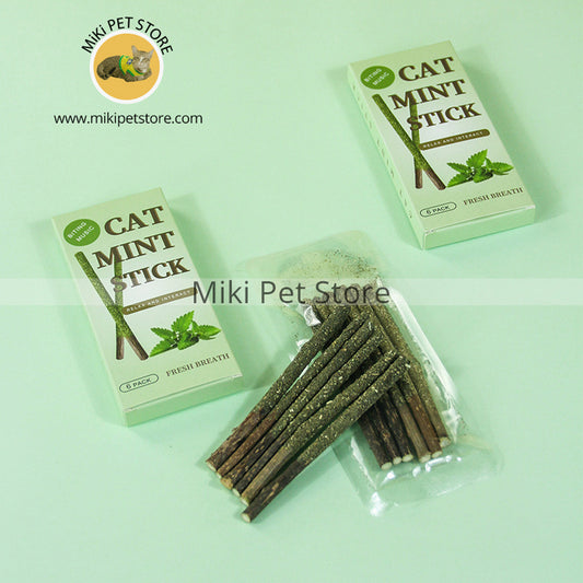 Treat Cat Mint Sticks - Cat Chew Toy Kitten Teething Toys Catnip Toys,Cats Stick Kitten Teething Interactive Wand Toys For Bored Cats
