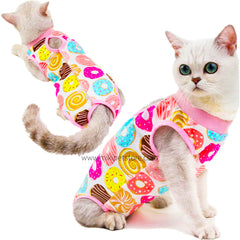 Cat Surgical Recovery Suit – Breathable After Surgery Wear for Abdominal Wounds & Skin Conditions