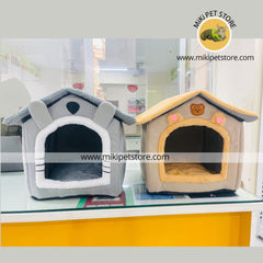 Winter Cozy Pet House for Small Dogs & Cats – Removable & Washable Teddy Bed