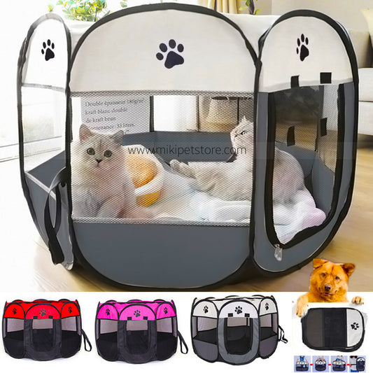 Breathable Outdoor Camping Foldable Pet Tent – Portable Exercise House for Cats & Small Dogs