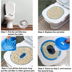 Cat Toilet Training Kit – Professional Kitty Litter-Free Toilet Trainer with Extra Tray
