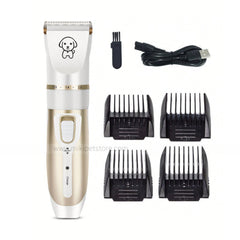 Rechargeable Low-Noise Pet Hair Clipper – Electric Grooming Trimmer for Dogs & Cats