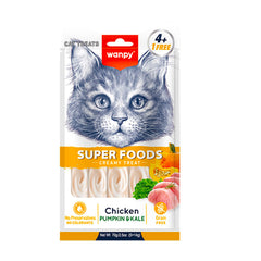 Wanpy Super Foods Creamy Cat Treat with Chicken Pumpkin & Kale 70g