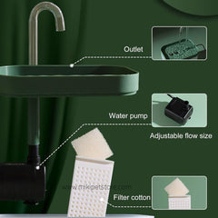 Automatic Cat & Dog Water Fountain - 1.5L Quiet Circulating Pet Drinking Dispenser with Elbow Nozzle