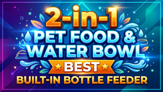 2-in-1 Pet Food & Water Bowl 2026: Best Built-in Bottle Feeder