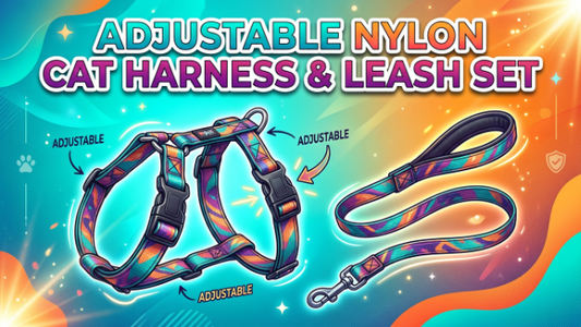 Adjustable Nylon Cat Harness & Leash Set