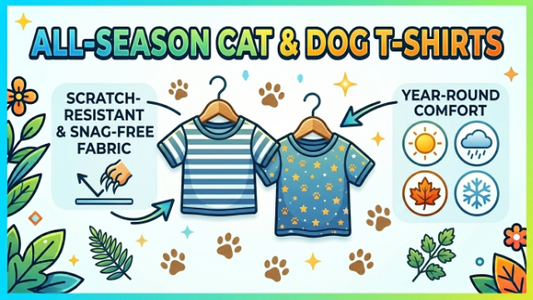 All-Season T-Shirt Dress for Cats and Small Dogs