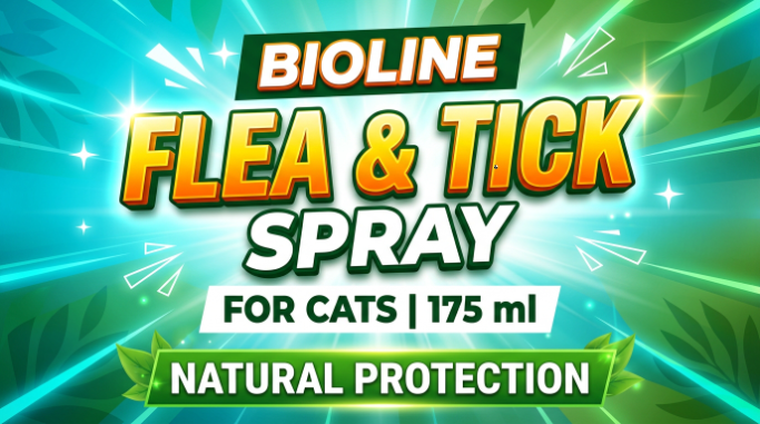 Bioline Flea and Tick Spray For Cat 175 ml Natural Protection